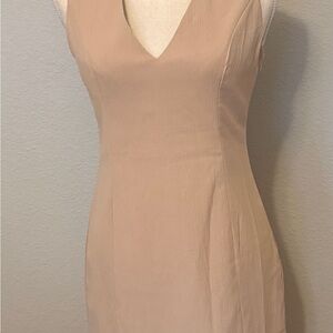 Beige Sleeveless Dress